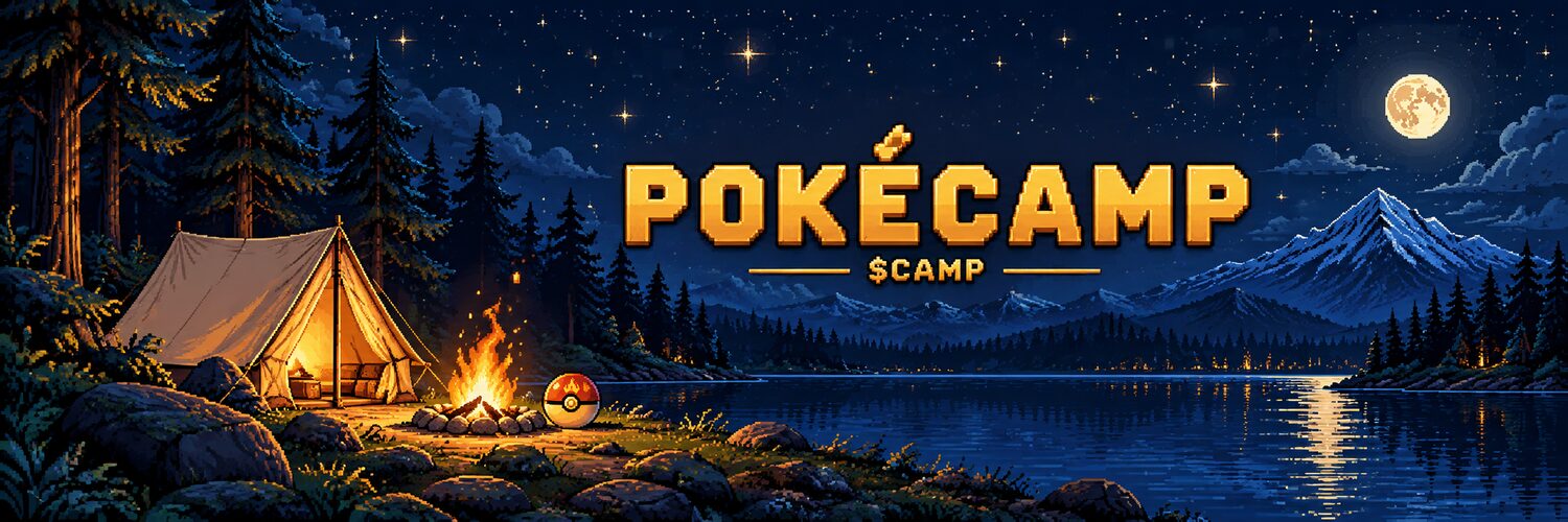 POKÉCAMP $CAMP — moonlit campsite by the lake